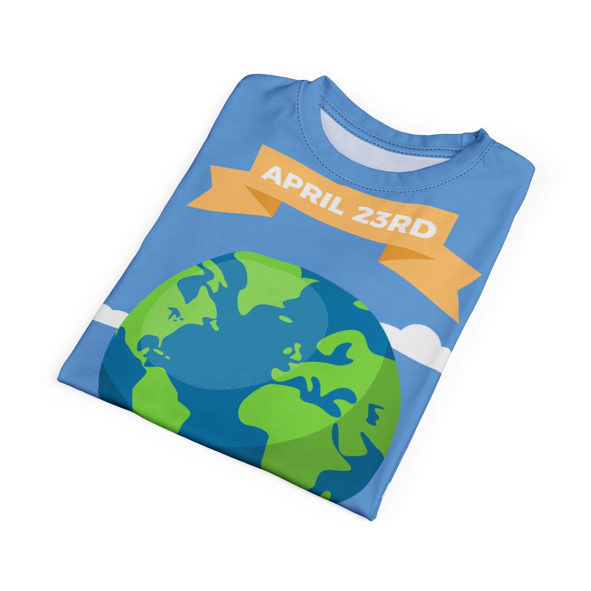 World Book Day Tee — April 23rd Illustrated Globe & Books Shirt
