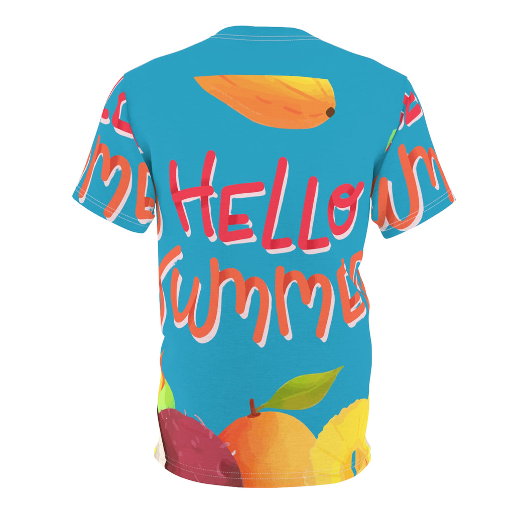 Hello Summer Tee — Tropical Fruit All-Over Print T-Shirt