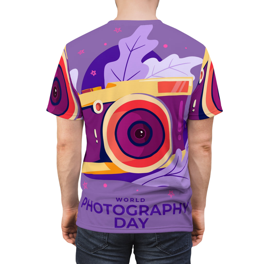 Photography Day All-Over Print Tee - Colorful Camera Design