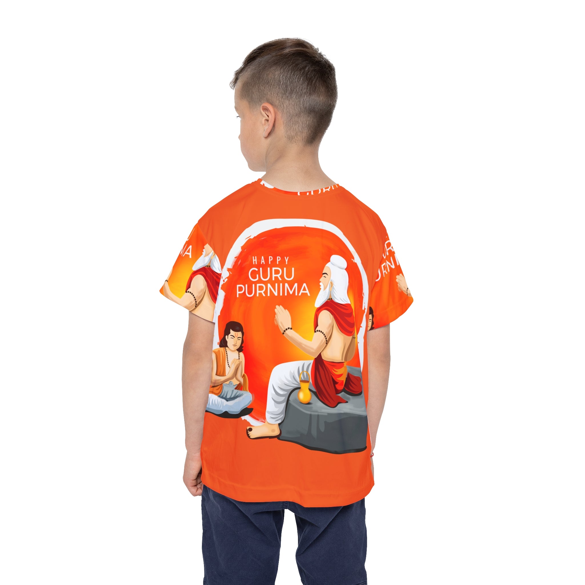 Kids Jersey — Happy Guru Purnima All-Over Print Sports Tee