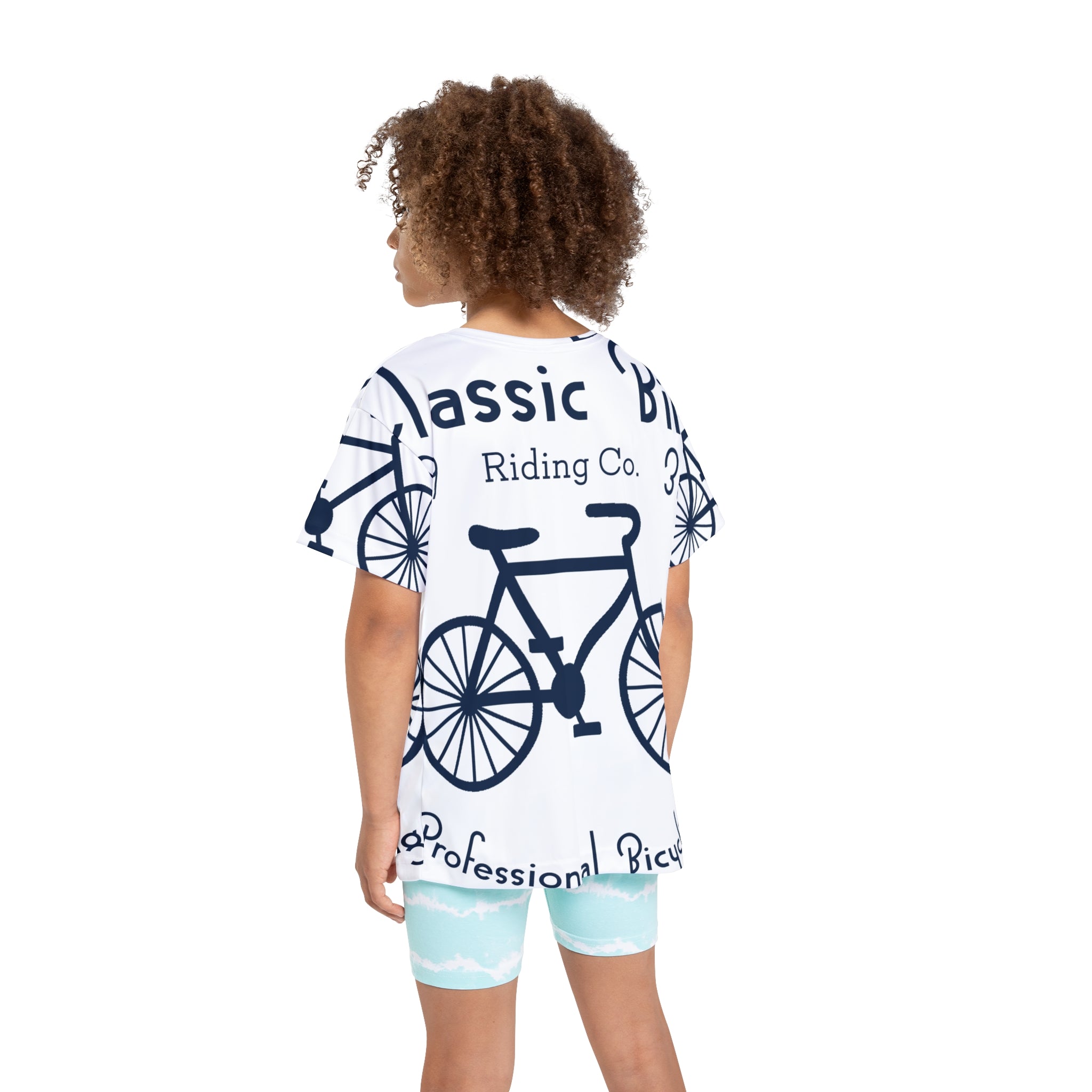 Kids Bicycle Jersey – 'Classic Bike Riding Co.' All-Over Print Shirt