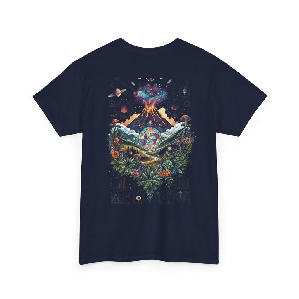 Nature-Inspired Unisex Heavy Cotton Tee | Volcano Art Shirt, Eco-Friendly T-Shirt, Gift for Nature Lovers, Unique Graphic Tee, Casual Wear