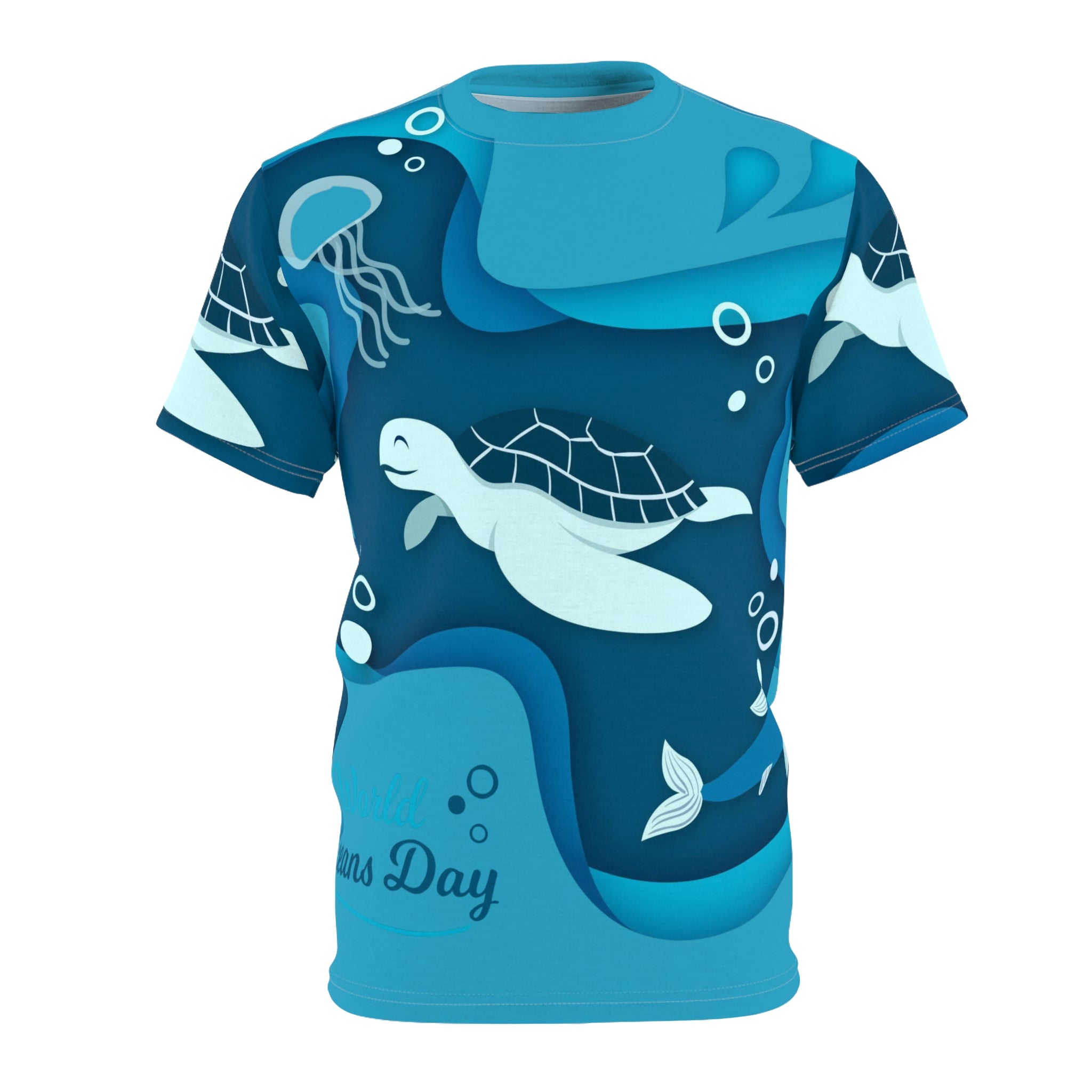 Sea Turtle Oceans Day All-Over Print Tee