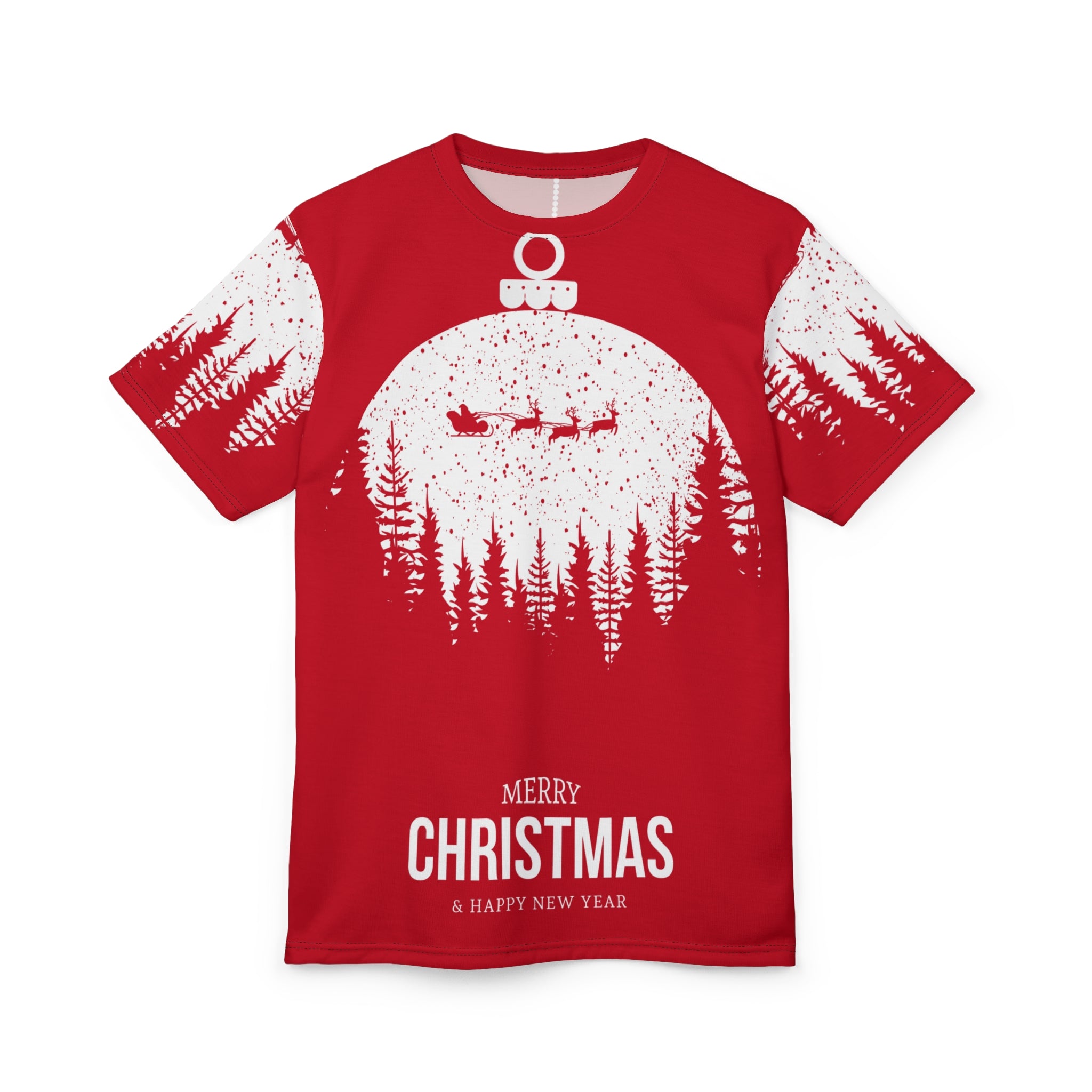 Christmas Ornament Tee — 'Merry Christmas & Happy New Year' Holiday T‑Shirt