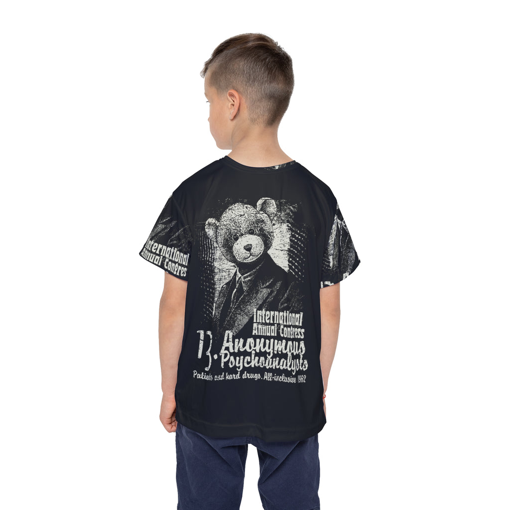 Kids Jersey — Vintage Teddy Bear “13th International Annual Congress Anonymous Psychoanalysts” Graphic