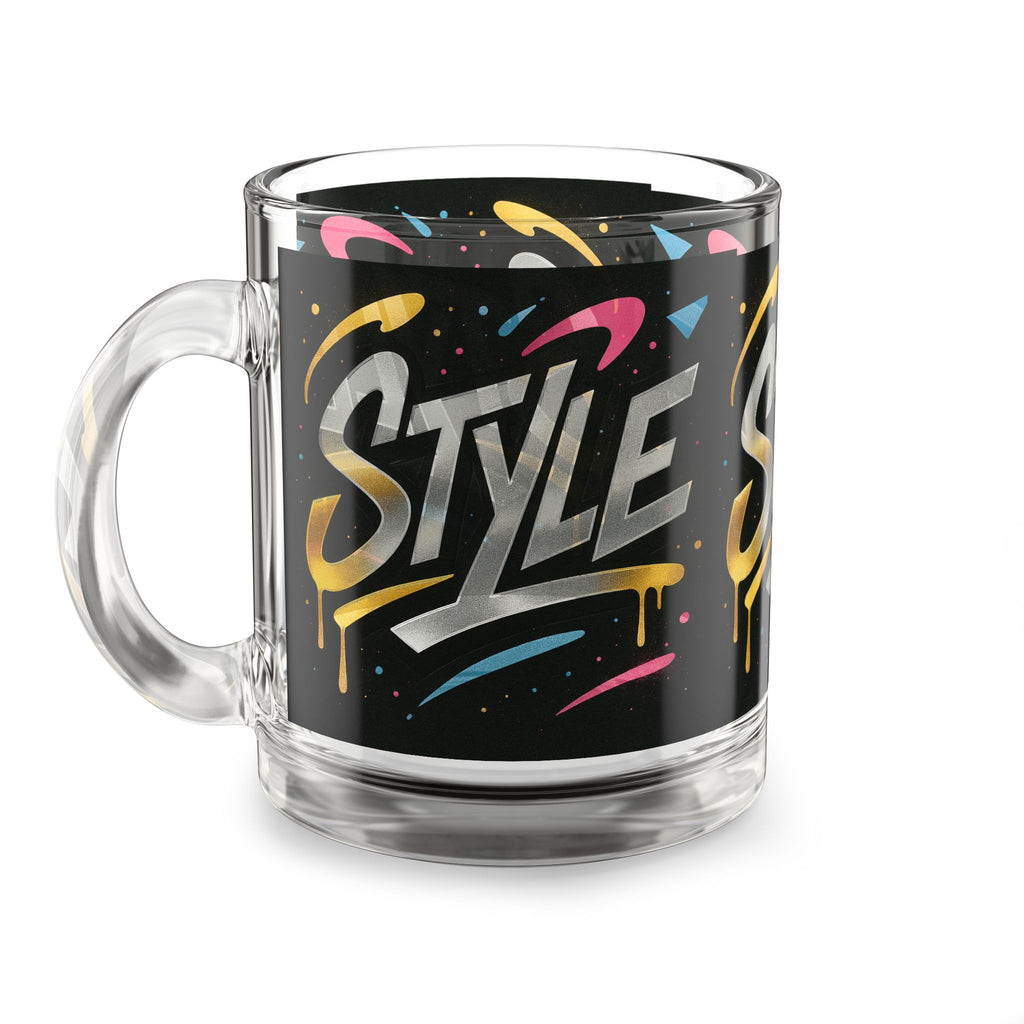 Glass Mug — 'Style' Graffiti Design 10oz