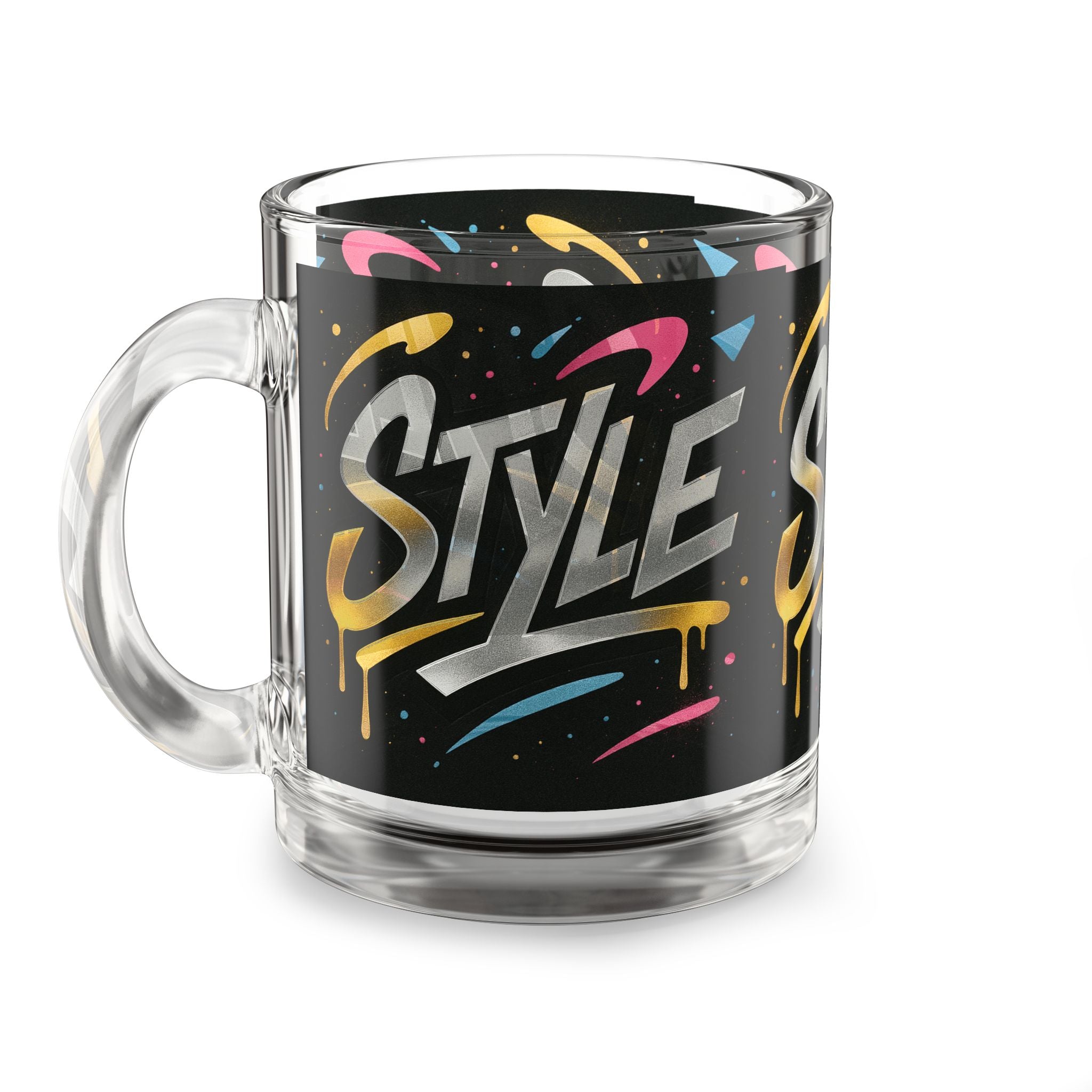 Glass Mug — 'Style' Graffiti Design 10oz