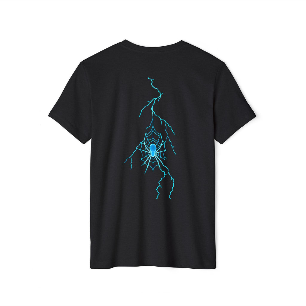 Electric Spiderweb T-Shirt — Neon Lightning Goth Graphic Tee