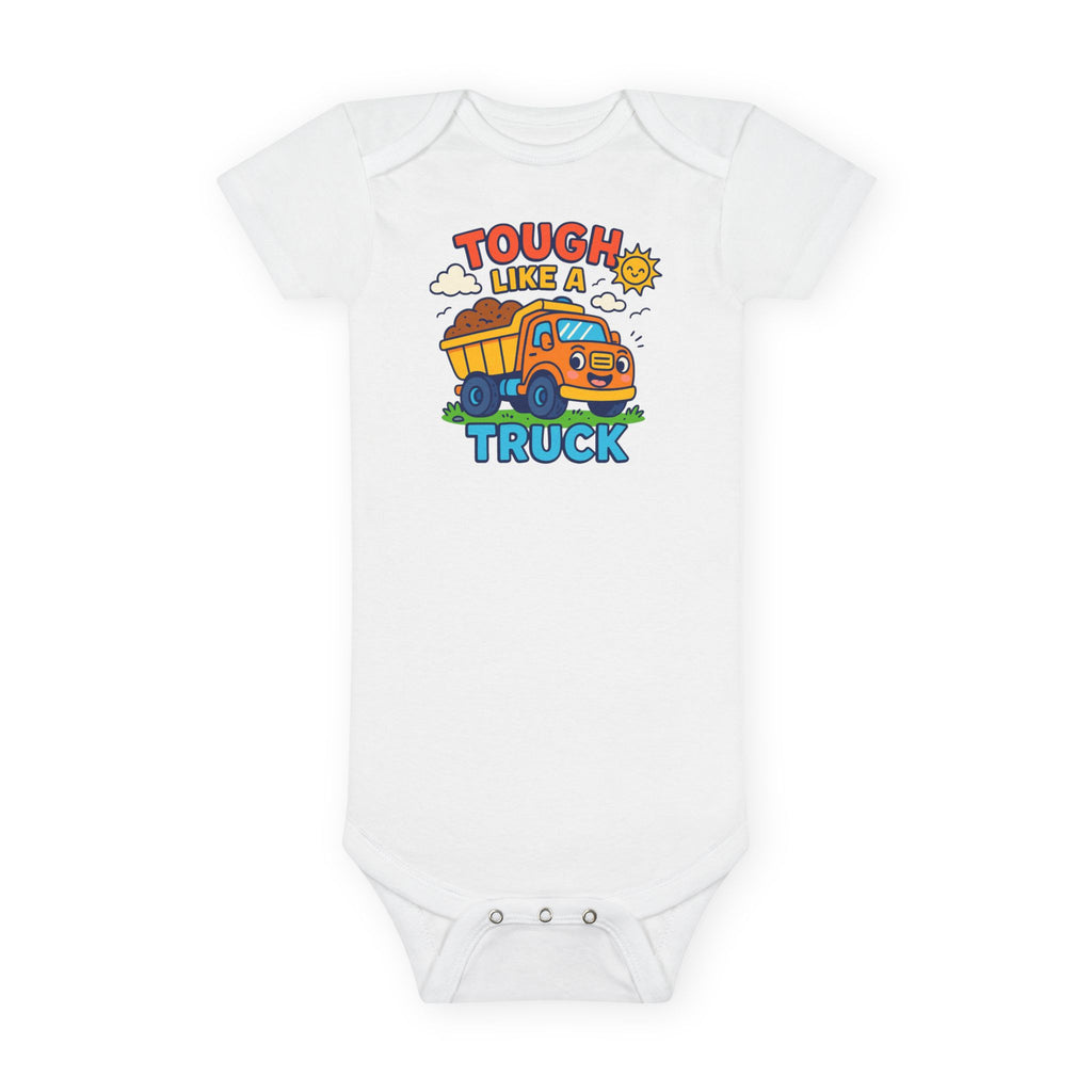 Tough Like a Truck Baby Onesie, Infant Clothing, Gift for New Parents, Baby Shower Gift, Cute Baby Outfit, Fun Toddler Apparel
