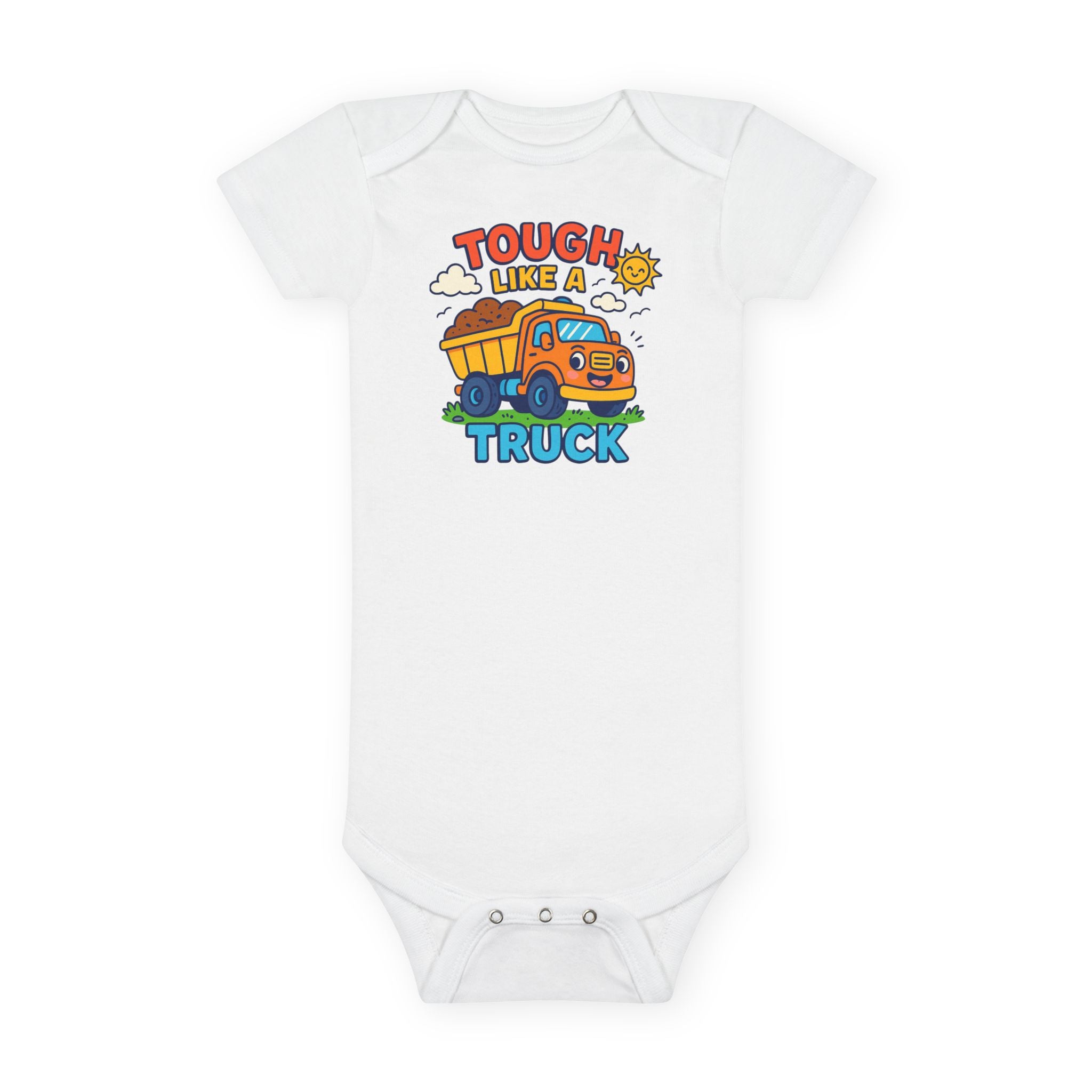 Tough Like a Truck Baby Onesie, Infant Clothing, Gift for New Parents, Baby Shower Gift, Cute Baby Outfit, Fun Toddler Apparel