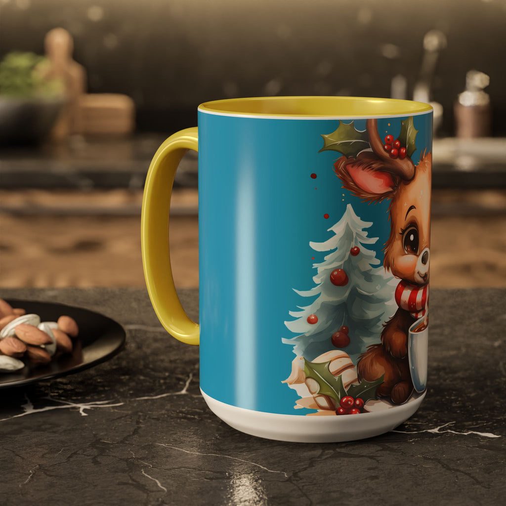 Cute Christmas Reindeer Coffee Mug (11oz & 15oz)