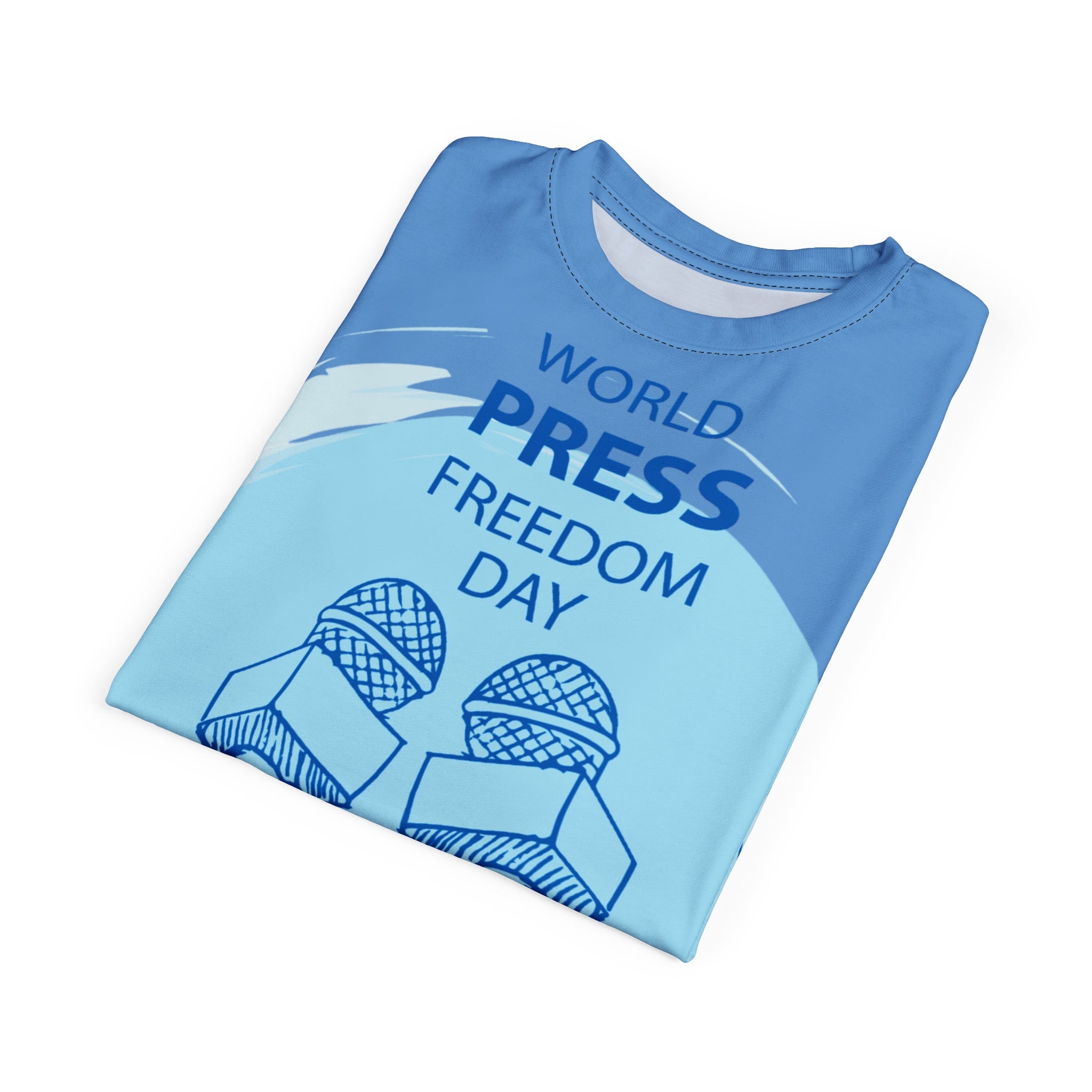 World Press Freedom Day Tee – Microphone Illustration Journalism Awareness Shirt
