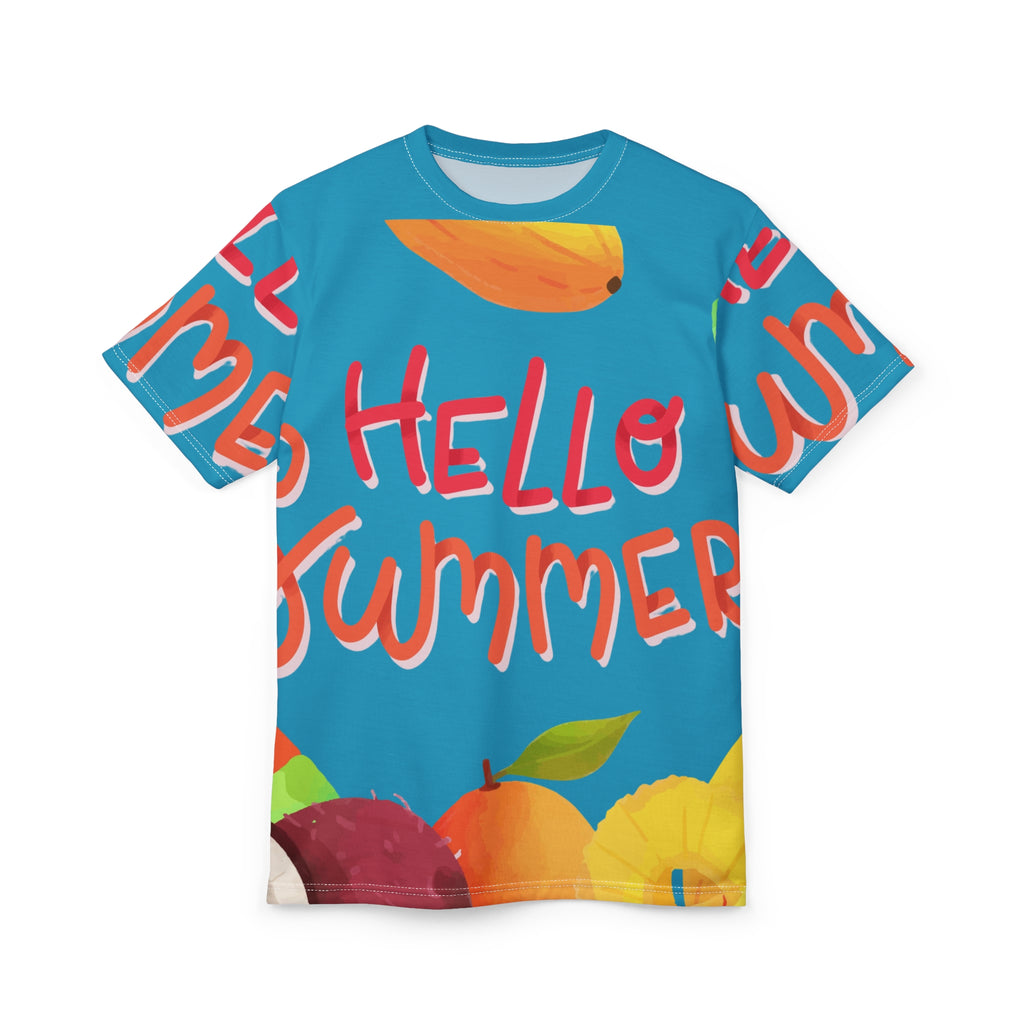 Hello Summer Tee — Tropical Fruit All-Over Print T-Shirt