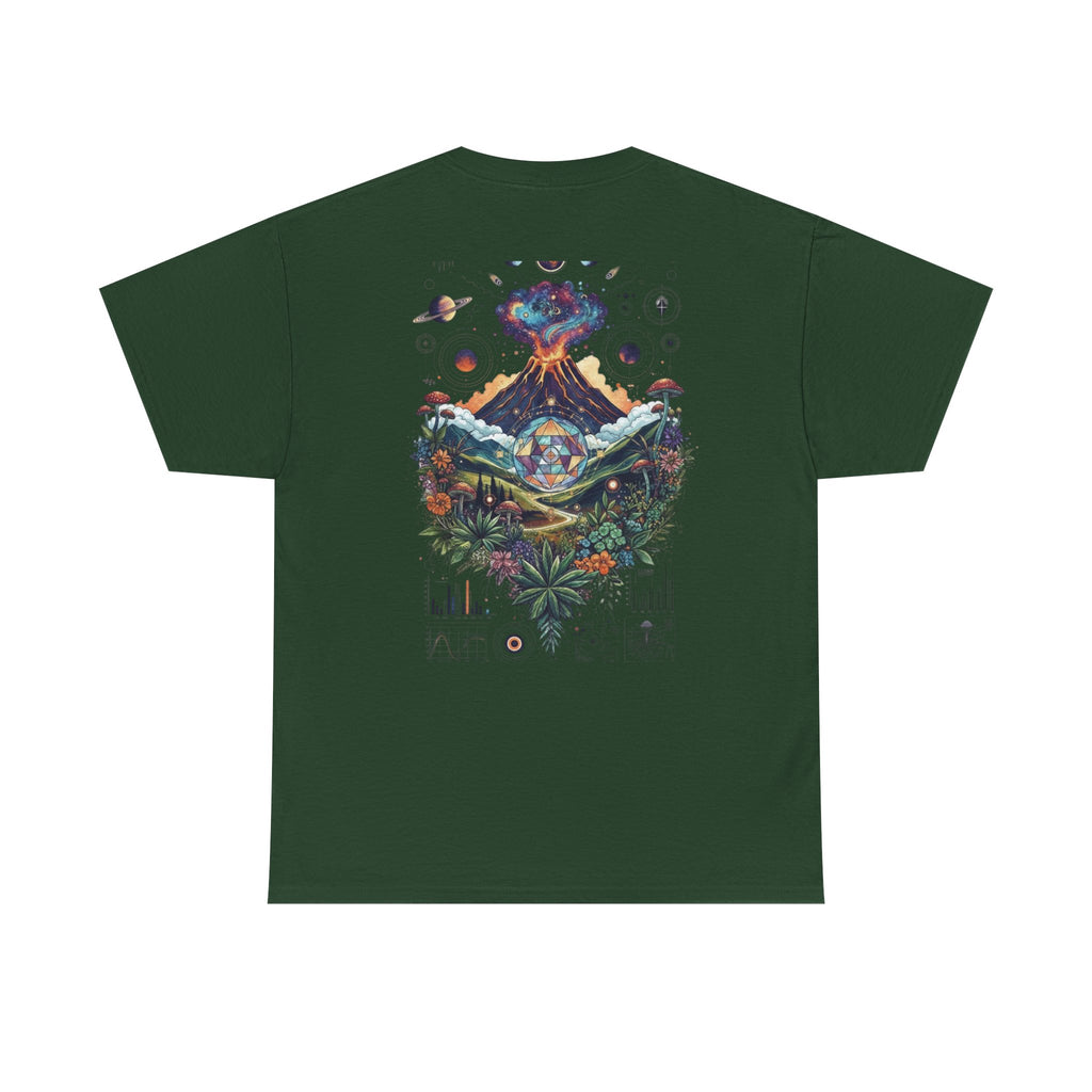 Nature-Inspired Unisex Heavy Cotton Tee | Volcano Art Shirt, Eco-Friendly T-Shirt, Gift for Nature Lovers, Unique Graphic Tee, Casual Wear