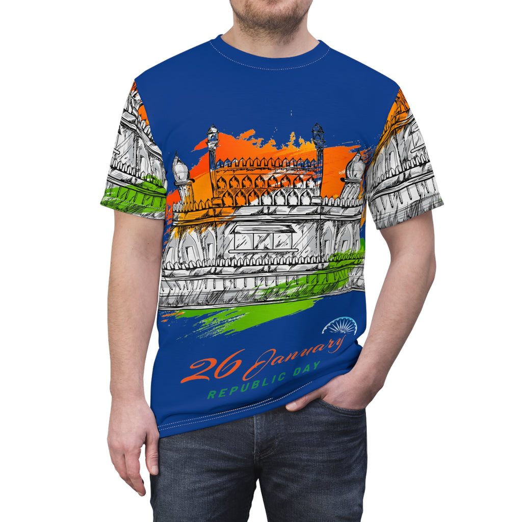 Republic Day 26 January Tee — India Tricolor Monument All-Over Print