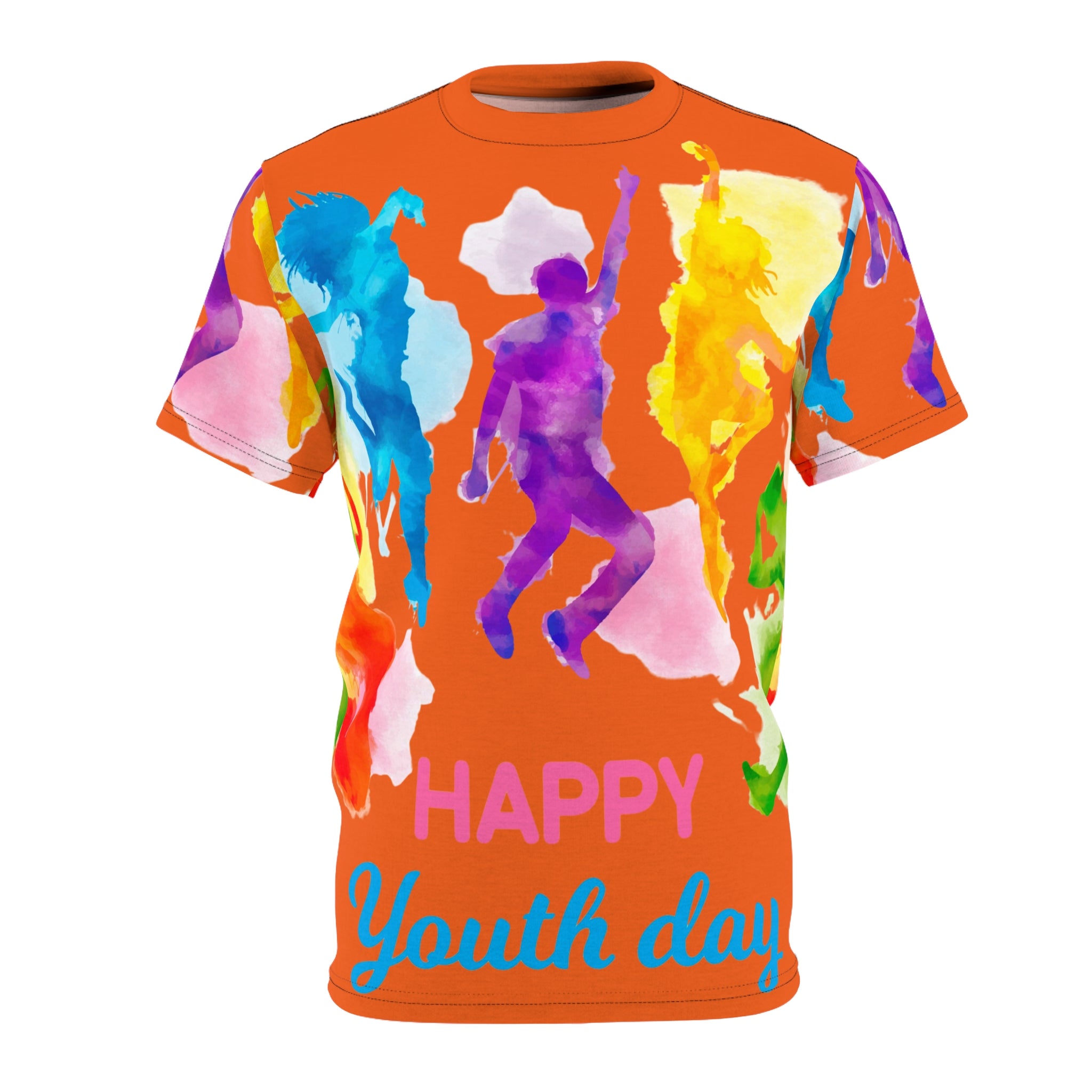 Youth Day T-Shirt – Colorful Watercolor Dancers "Happy Youth Day" All-Over Print