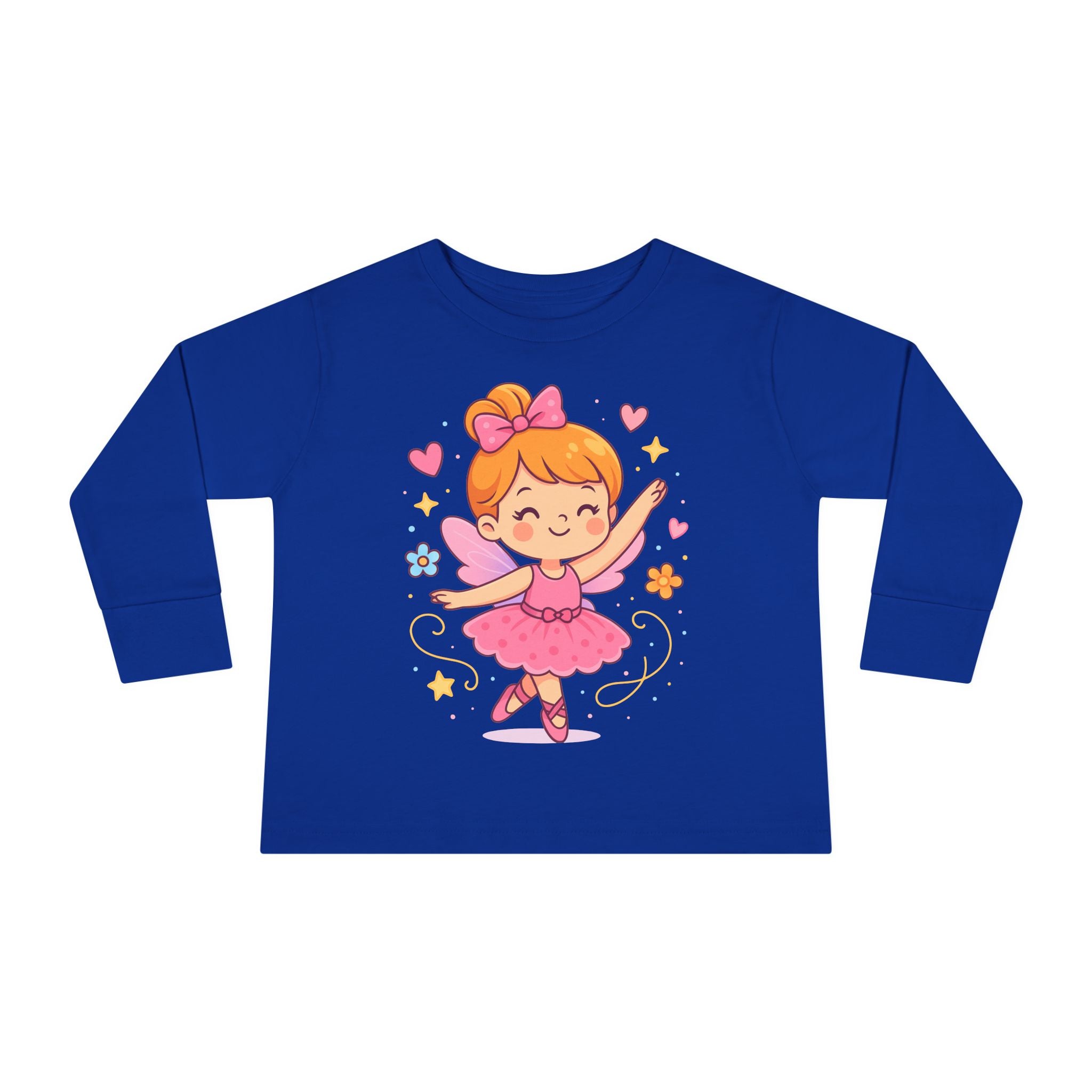 Cute Ballerina Toddler Long Sleeve Tee, Kids Dance Shirt, Toddler Gift, Ballet Costume Tee, Toddler Apparel for Birthdays, Dance Class