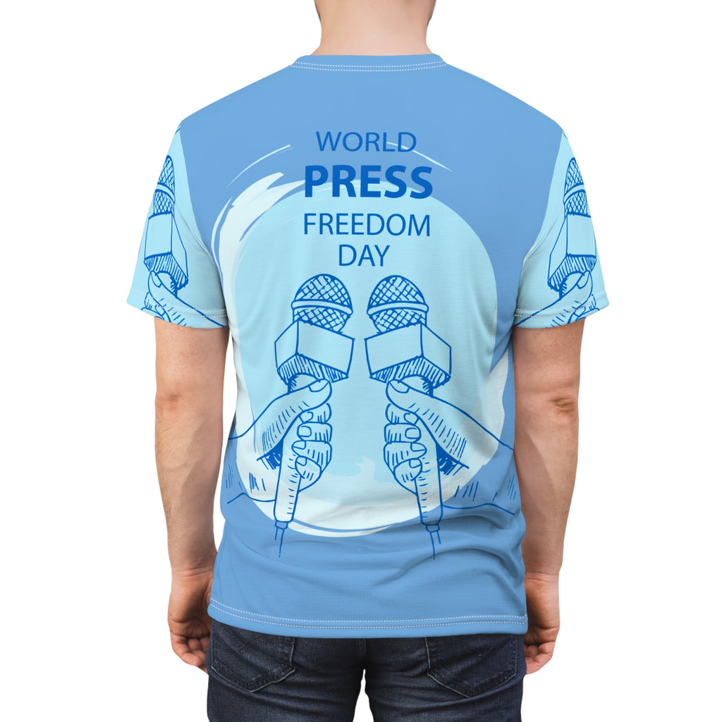 World Press Freedom Day Tee – Microphone Illustration Journalism Awareness Shirt