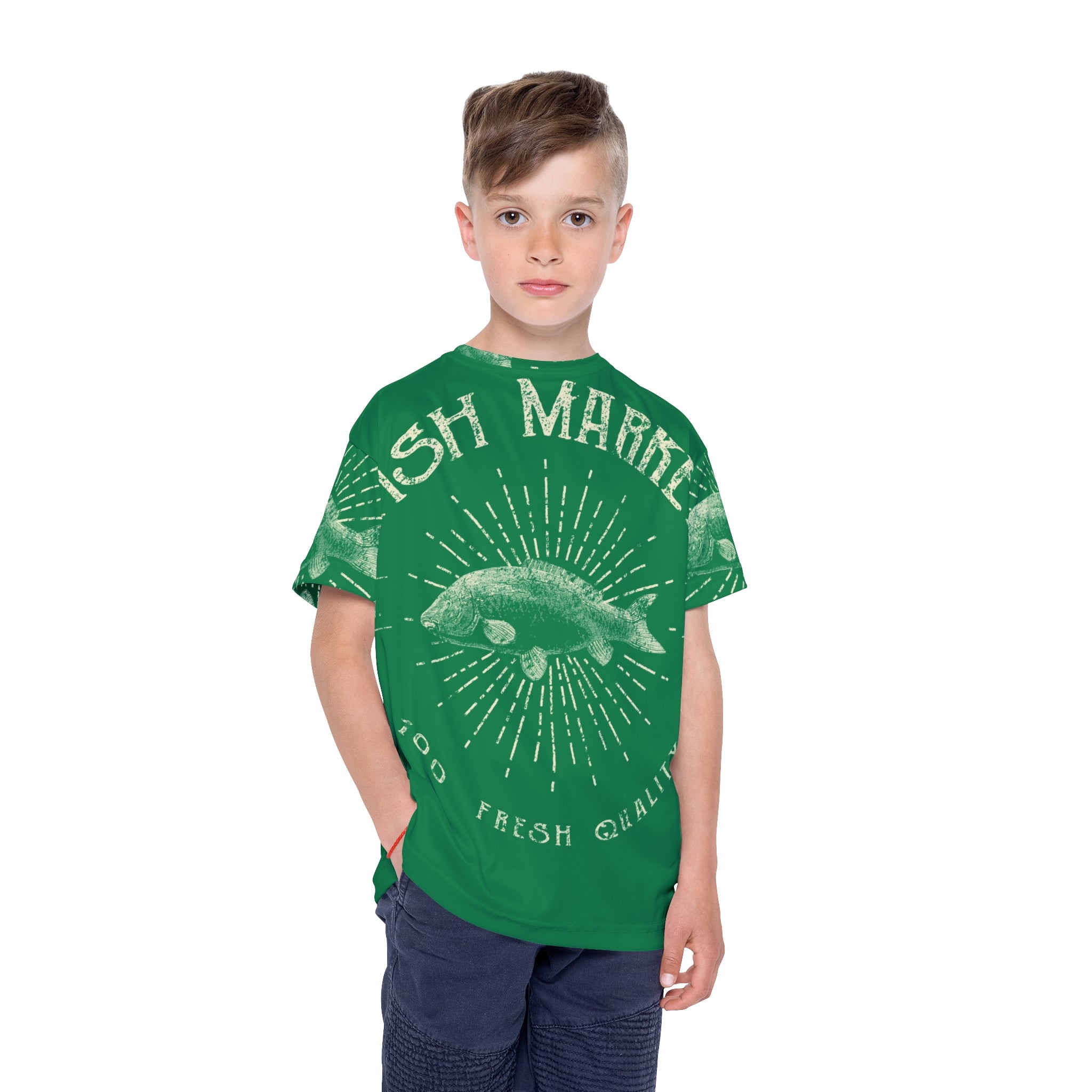 Kids Jersey - Vintage Fish Market Graphic