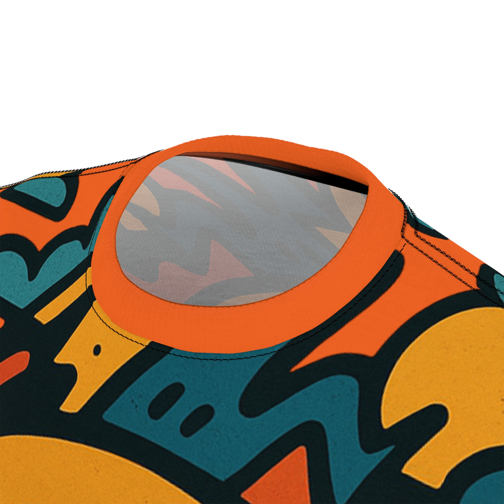 Retro Peace Sign Graphic Tee — Bold Psychedelic All-Over Print